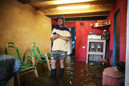 Inundaciones en el barrio Lujan de Laferrere, partido bonaerense de La Matanza