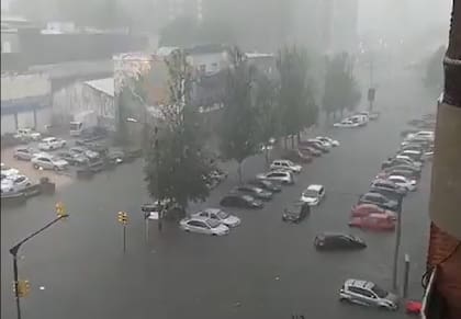 Inundaciones en la capital uruguaya