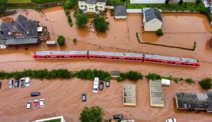 Inundaciones en la región de Kordel, Alemania, el 15 de julio de 2021