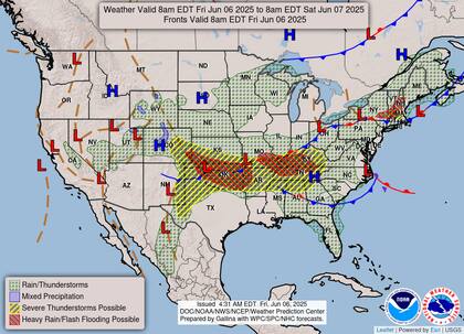 Inundaciones repentinas en camino: frente estacionario generará lluvias torrenciales en Tennessee