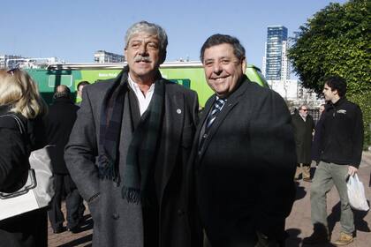 Eduardi Buzzi, titular de la Federación Agraria Argentina, y el senador Alfredo De Ángeli, de la Federación Agraria de Entre Ríos