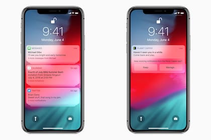 iOS 12 ahora sugerirá desactivar las notificaciones de una aplicación si no se suelen mirar; y agrupará las notificaciones de una misma aplicación en un solo bloque