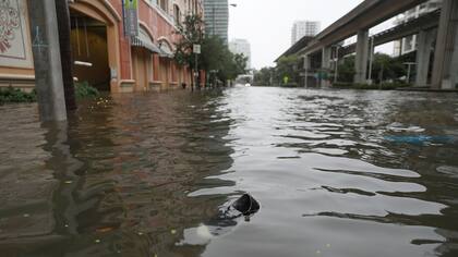 El distrito financiero quedó bajo el agua
