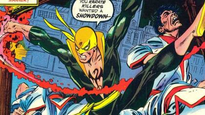Iron Fist en su primera aparición en viñetas, en 1974