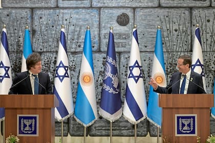 Isaac Herzog y Javier Milei