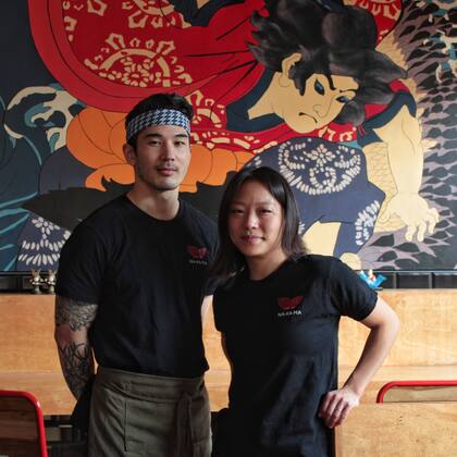 Isabel Kim y Adrián Asato