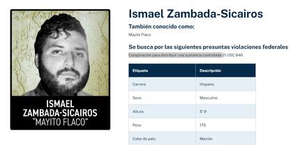 Ismael Zambada en una lista negra de la DEA estadounidense