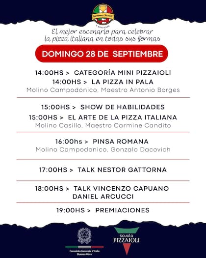 Itinerario del Campeonato Scuola Pizzaiolo segundo día