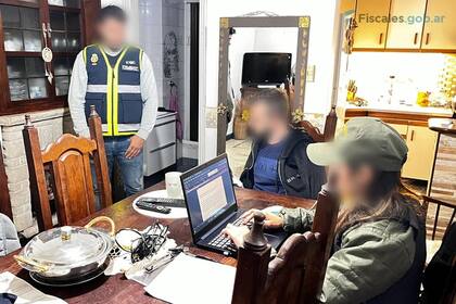 Iván Cudde, en el momento del arresto