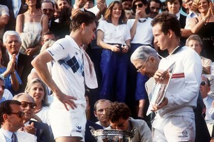 Ivan Lendl y John McEnroe en su duelo de jugadores