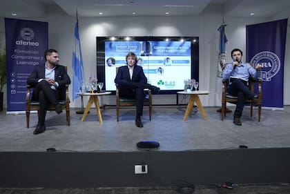 Iván Velasco, de Juntos por el Cambio; Iñaki Gutiérrez, de La Libertad Avanza, y Sebastián Rovira, de Unión por la Patria.