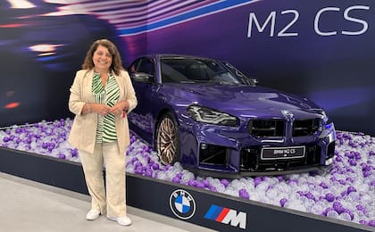Ivana Dip, CEO de BMW Group Argentina, junto al M2 CS