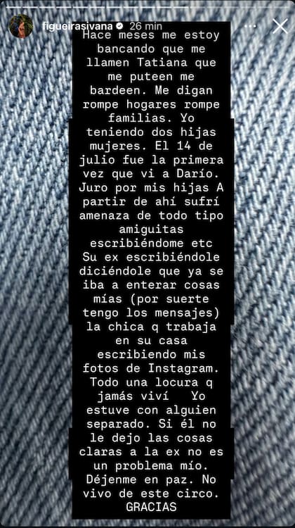 Ivana Figueiras responde a las declaraciones de Chechu Bonelli