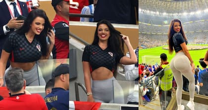 Ivana Knoll asistió a la final del Mundial 2022 con unas mallas grises y un crop top negro
