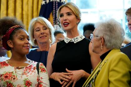 Ivanka, durante una presentación en la Casa Blanca