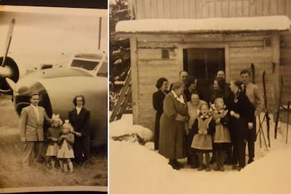 Izq: Lasse Lunkka, el padre, fue capitán en la fuerza aérea finlandesa e ingeniero electrónico. A los 17, en un contexto desesperante, se alistó a la Guerra de Continuación para defender la independencia, cuando Rusia volvió a atacar entre 1941 - 1944. Der: en la casa de su abuela.