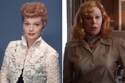 Izquierda: Lucille Ball - Derecha: Nicole Kidman