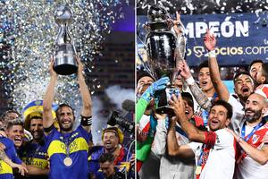 Izquierdoz levanta la Copa Argentina, y Ponzio alza el trofeo del Torneo 2021
