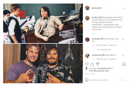 Jack Black despidió a Kevin Clark con un emotivo mensaje en Instagram