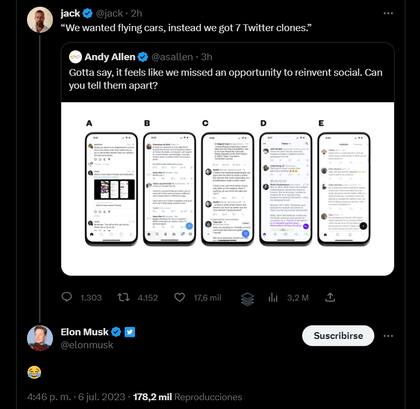 Jack Dorsey, el fundador de Twitter, se quejó de que todas las nuevas plataformas se parecen a la suya