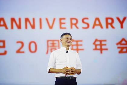 Jack Ma durante una presentación