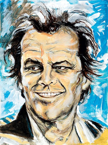 Jack Nicholson, a quien Wood pintó muchas veces. “Si capturás los ojos de una persona, después el resto de la pintura se hace sola”, dice Wood.