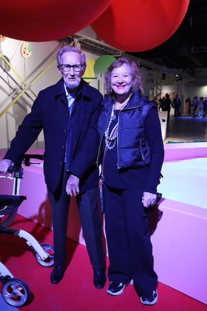 Jacobo Fiterman y Diana Saiegh, presidenta del Fondo Nacional de las Artes