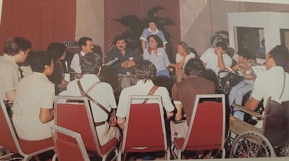 Jacqueline durante el primer Congreso Internacional de Personas con Discapacidad, organizado en 1981 en Singapur: "Se habló de derechos, de igualdad de oportunidades y tomé conciencia de que ese iba a ser mi camino de ahí en adelante"