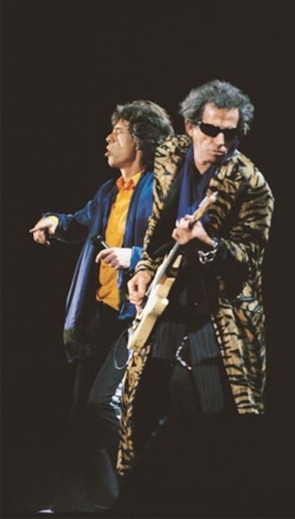 Jagger y Richards en River, en 1995