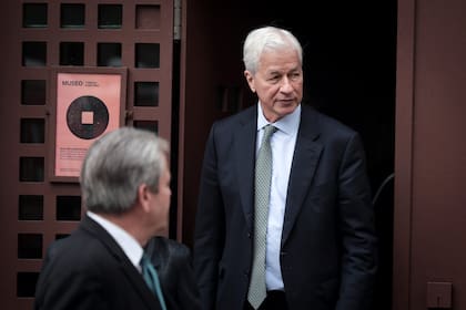 Jaime Dimon, CEO del J.P. Morgan, a la salida de una reunión