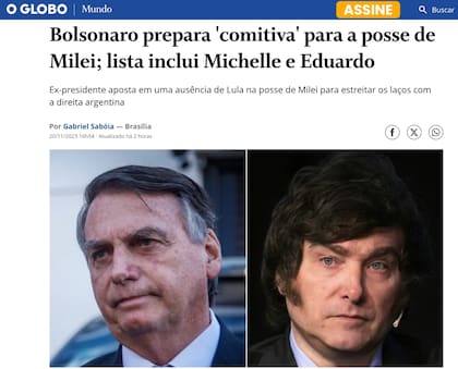 Jair Bolsonaro estaría presente en la asunción de Javier Milei
