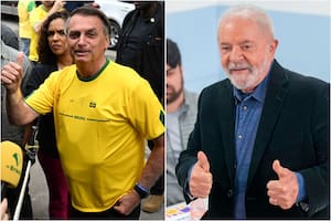Jair Bolsonaro y Luiz Ignacio Lula da Silva, durante la jornada electoral