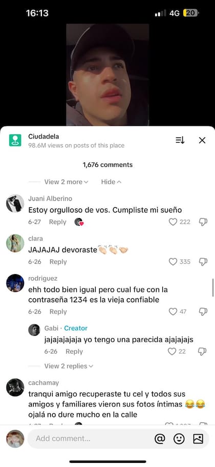 "JAJAJA devoraste", le comentó otra seguidora.