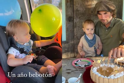 Para celebrar su primer año de vida, Jakob von Plessen esperó a su hijo con la camioneta llena de globos