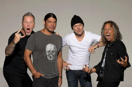 James Hetfield, Robert Trujillo, Lars Ulrich y Kirk Hammet (de izquierda a derecha)
