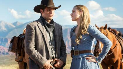 James Marsden y Evan Rachel Wood en Westworld