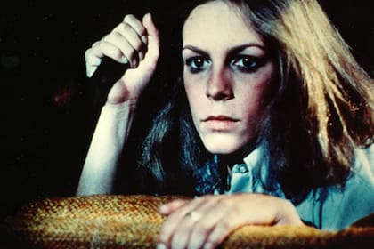 Jamie Lee Curtis en Halloween (1978), un film que le significó su primer éxito en Hollywood