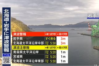 Alerta de tsunami en Japón tras un terremoto de magnitud 7,5