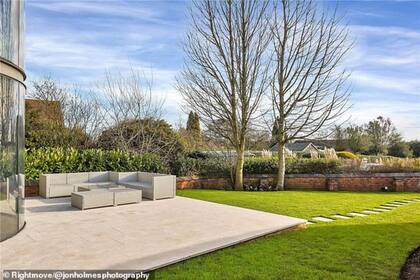 Jardín del hogar.Imagen: inmobiliaria Rightmove