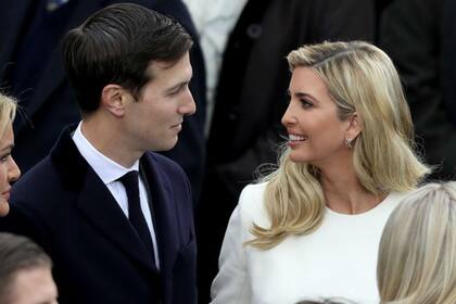 Jared Kushner e Ivanka Trump, durante la toma de posesión de Trump, en enero de 2017