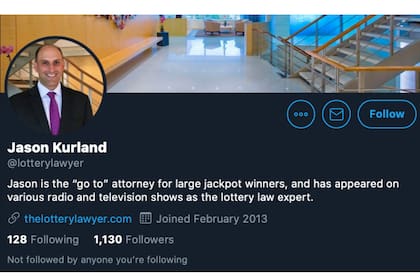 Jason Kurland se promocionaba como el abogado de la lotería en programas de televisión