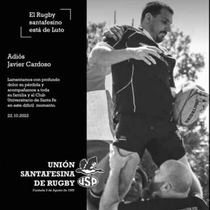 Javier Cardoso, de 42 aos, falleci este sbado en el campo de juego: era su ltimo partido.