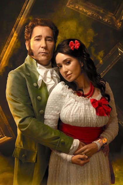 Javier Godino, como Goya, junto a Erika Bleda, quien interpreta a la duquesa de Alba
