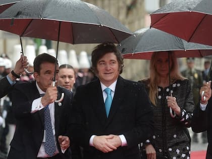 Javier Milei con Karina Milei