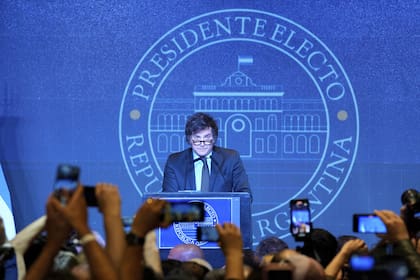 Javier Milei dio un discurso de 14 minutos después de conocido su triunfo en el balotaje