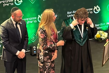 El presidente Javier Milei recibió un doctorado Honoris Causa de la Universidad Bar-Ilan de Tel Aviv