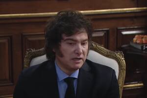 Javier Milei, durante la entrevista con LN+