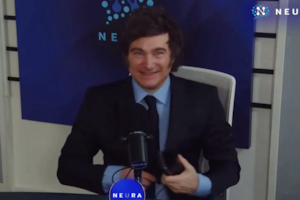 Javier Milei durante la entrevista en el programa de Alejandro Fantino