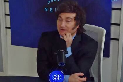 Javier Milei durante la entrevista en el programa de Alejandro Fantino