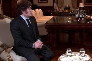 Javier Milei durante le entrevista con Luis Majul en El Observador FM 107.9